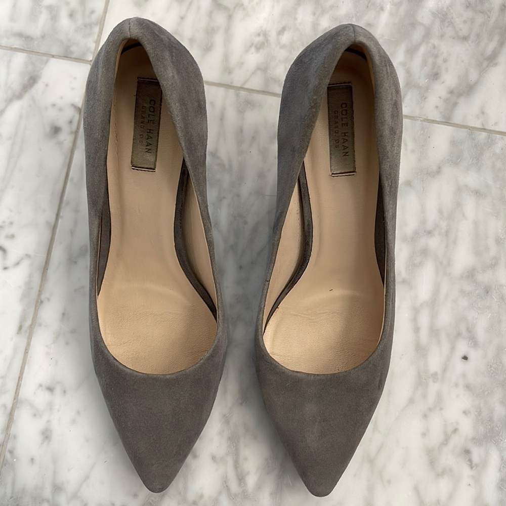Gray Suede Cole Haan pumps